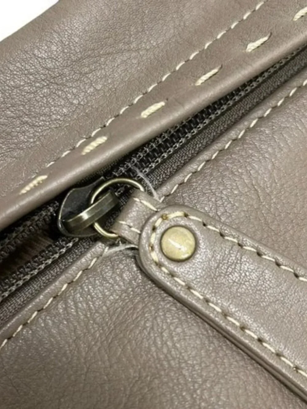 Dakota Beige Leather Backpack